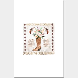 Guns and Cowboy Boots country style Posters and Art